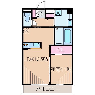 SIGNATURE 03 綱島(1LDK/2階)の間取り写真