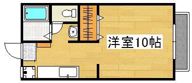 サンシティ福島(ワンルーム/2階)の間取り写真