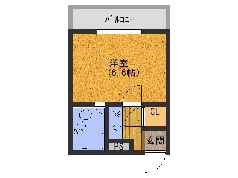 ホワイティ大今里(1K/1階)の間取り写真