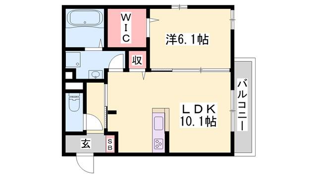 ST.ISLAND II(1LDK/2階)の間取り写真