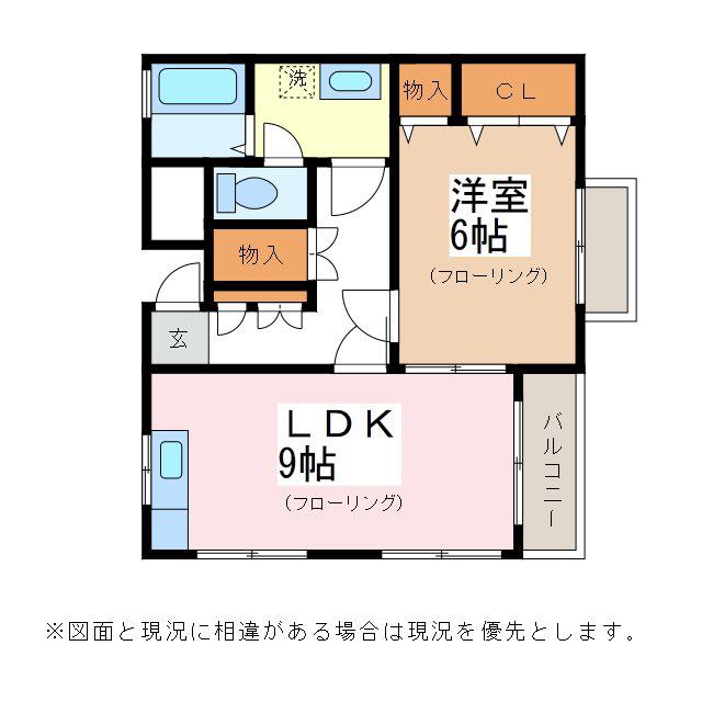 コーポハート(1LDK/2階)の間取り写真