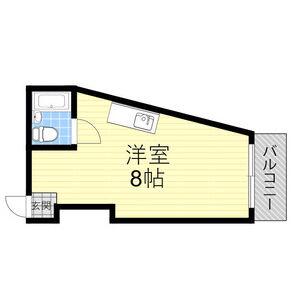 ラパンジール阿波座Ⅱ(ワンルーム/5階)の間取り写真