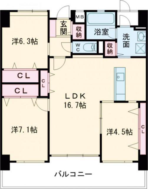 LEGEND111(3LDK/11階)の間取り写真