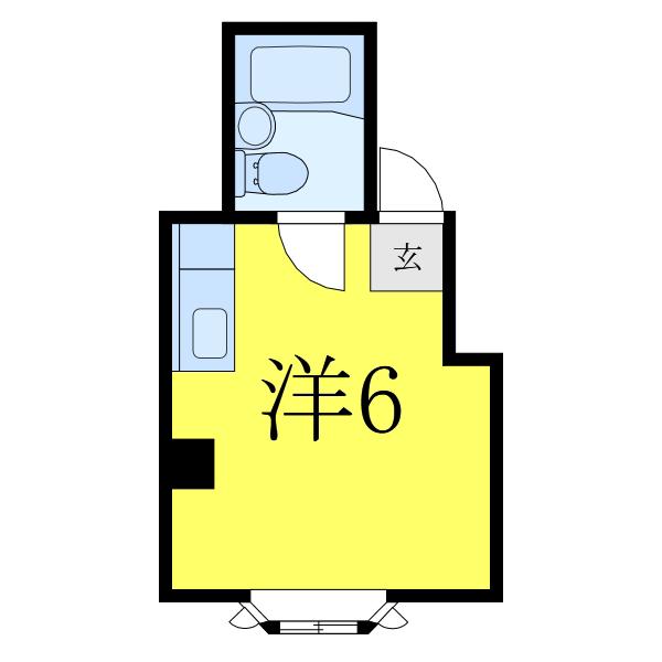リバーイースト(ワンルーム/2階)の間取り写真