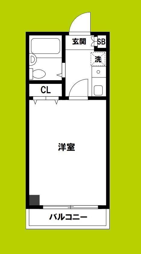 メゾンドサクラ大阪(1K/3階)の間取り写真