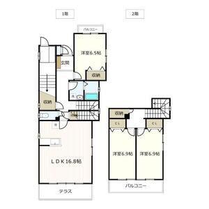GREENWICH HOUSE(3LDK/1階)の間取り写真