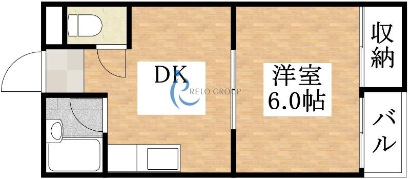 ロイヤル正覚寺(1DK/1階)の間取り写真