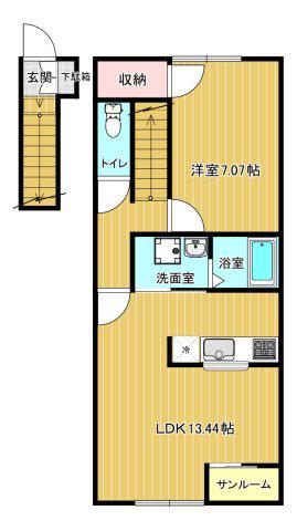  ネクストステージ(1LDK/2階)の間取り写真