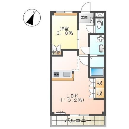 リガシーハイム・M(1LDK/2階)の間取り写真