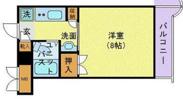 マイナビSTAYパレス狛江(1K/2階)の間取り写真