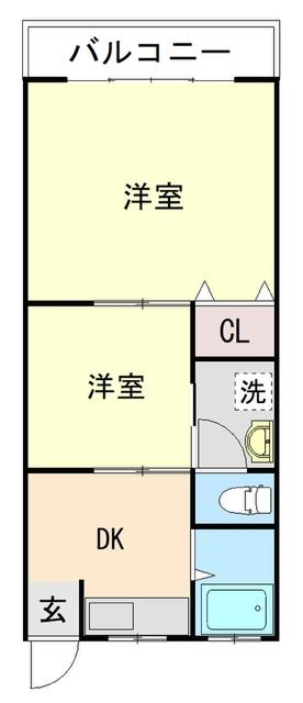 さくら荘(1DK/1階)の間取り写真