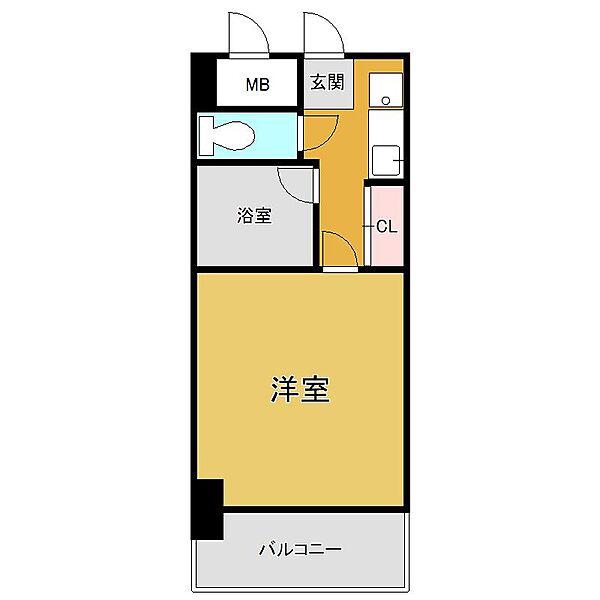 ピュアドーム博多アクティオ(1K/4階)の間取り写真