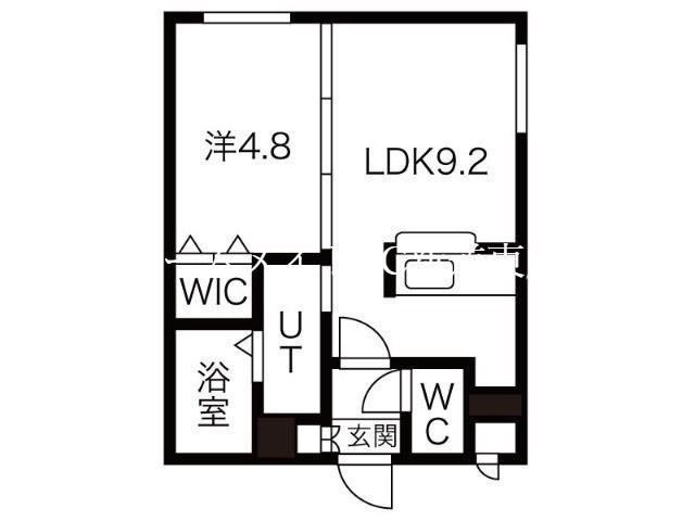 PARK イースト RESIDENCE(1LDK/4階)の間取り写真