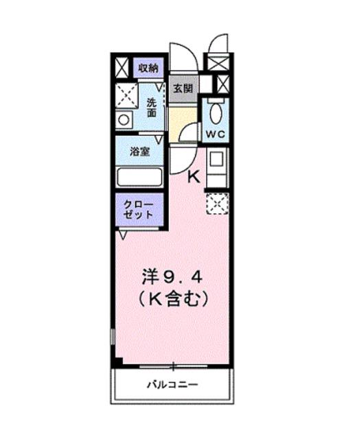 ジェンテ カーサ(ワンルーム/1階)の間取り写真