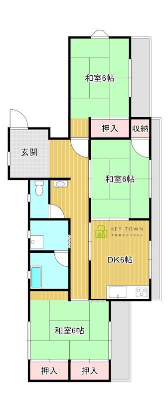 Nベース(3DK/2階)の間取り写真