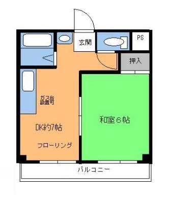 花こう第1ビル(1DK/3階)の間取り写真
