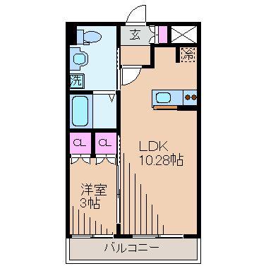 JMFレジデンス新横浜(1LDK/5階)の間取り写真