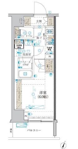 ブライズ吉野町(1K/8階)の間取り写真