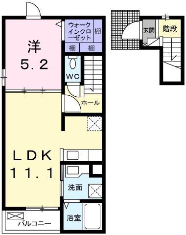 サンパレス安室(1LDK/2階)の間取り写真