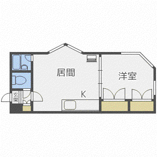 PLAZA IN 栄通(1LDK/4階)の間取り写真