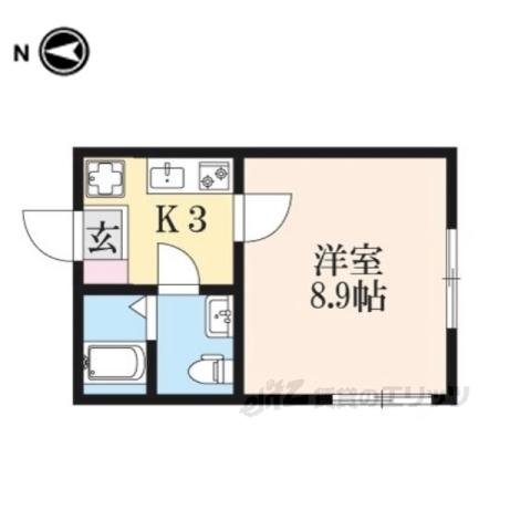 A&M COURT MOMOYAMA(1K/1階)の間取り写真