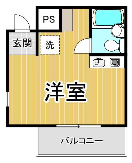 ダイド-メゾン塚口Ⅵ(ワンルーム/3階)の間取り写真