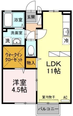 エスペランサ(1LDK/2階)の間取り写真