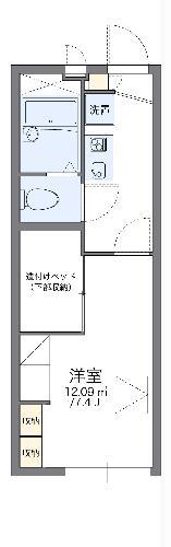 レオパレス柏崎(1K/1階)の間取り写真