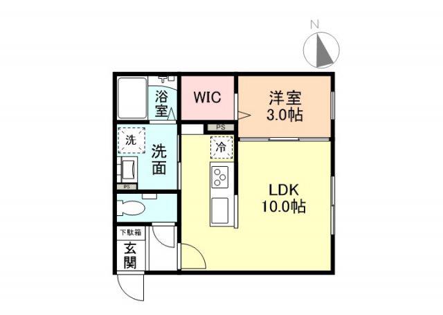 EDGEMOMENT泉町(1LDK/1階)の間取り写真