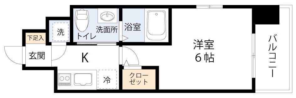 エスリード新梅田ノースポイント(1K/8階)の間取り写真