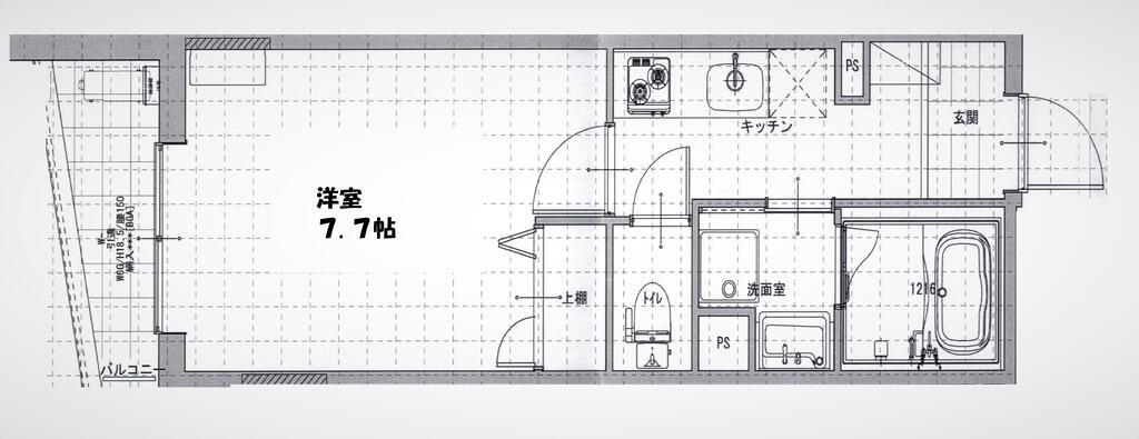 フェリシアス学芸大学(1K/2階)の間取り写真