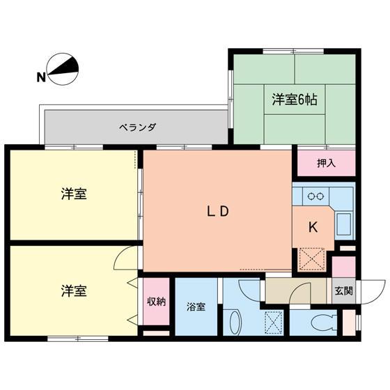アゼリアガーデン(3LDK/2階)の間取り写真