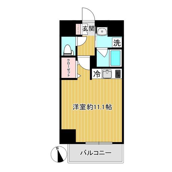 SHOKEN RESIDENCE名古屋今池(ワンルーム/9階)の間取り写真