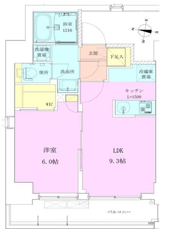 清澄白河レジデンス参番館(1LDK/8階)の間取り写真