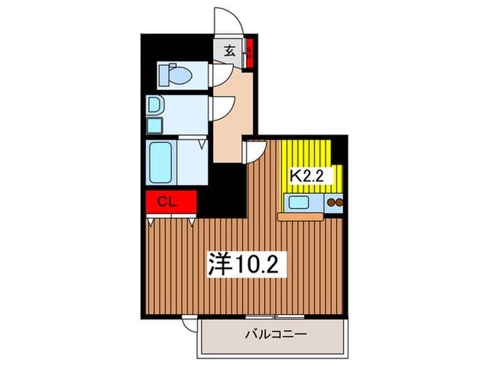 アークシティDコート(1K/2階)の間取り写真