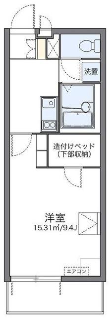 レオパレスグリーンパイン松本(1K/1階)の間取り写真