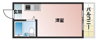 コレクション関目弐番館(ワンルーム/3階)の間取り写真