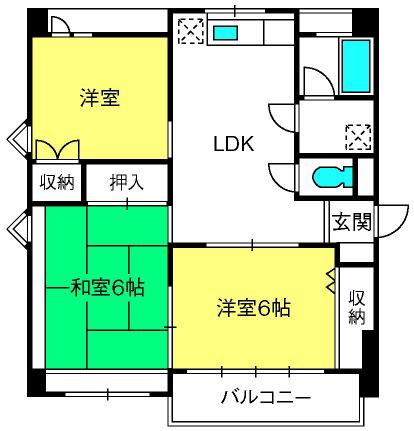 パークアベニュー(3LDK/2階)の間取り写真