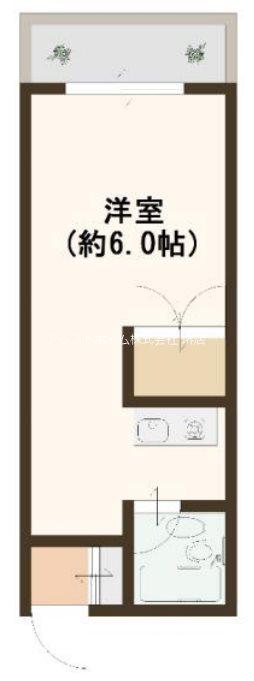 エイトコート宿院(ワンルーム/5階)の間取り写真