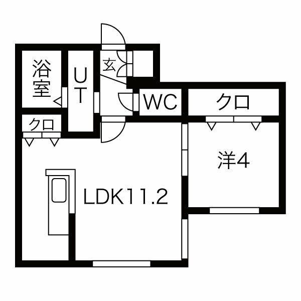 CASA DE SHELLEY(1LDK/1階)の間取り写真