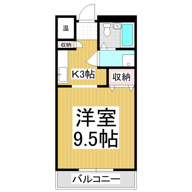 フォレストモール(1K/3階)の間取り写真