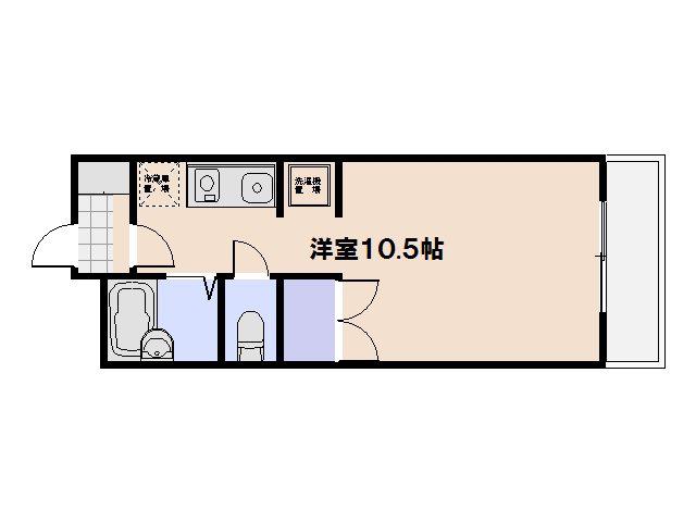 レゾンYASUDA(1K/1階)の間取り写真
