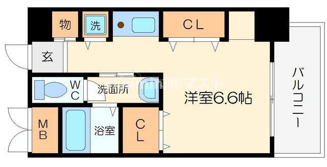 エルセレーノ九条(ワンルーム/7階)の間取り写真