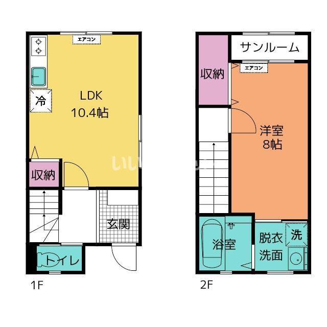 エクセレント12(1LDK/1階)の間取り写真