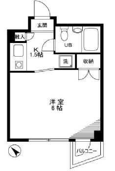 シャンプル亀戸(1K/9階)の間取り写真