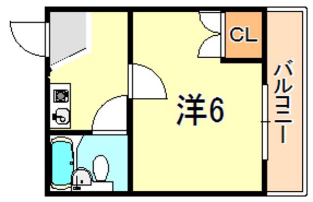 サニープラザ(1K/3階)の間取り写真