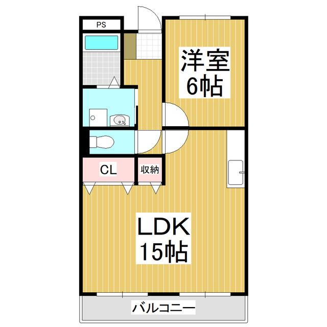 FINE OASIS AMYY(1LDK/3階)の間取り写真