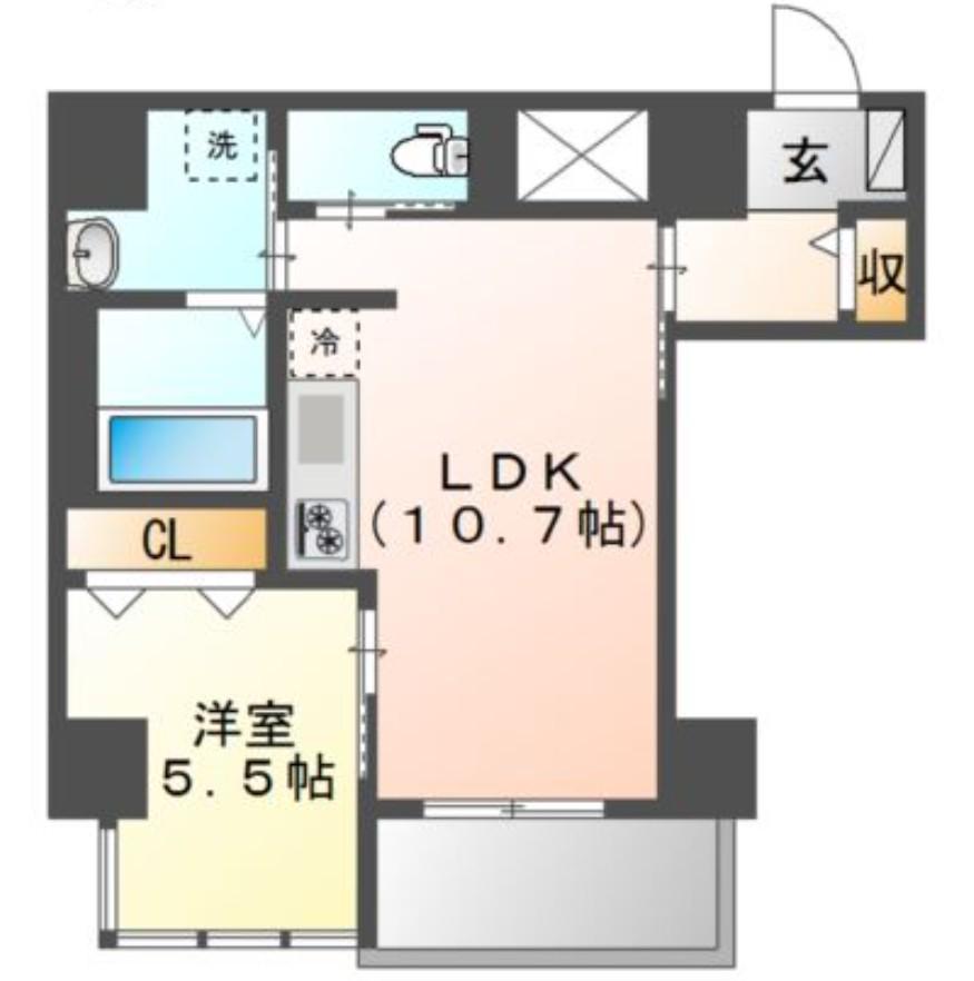 CHEZ KOTOBUKI(1LDK/7階)の間取り写真