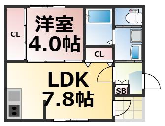 モユル東部市場(1DK/3階)の間取り写真