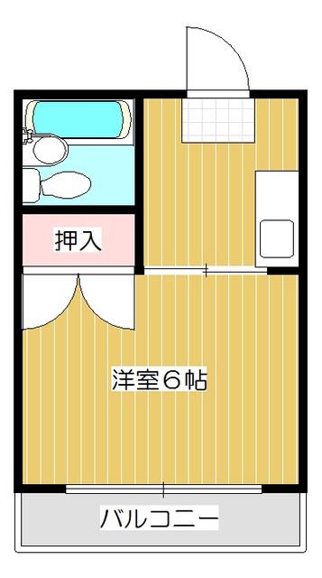 コート藤塚II(1K/4階)の間取り写真